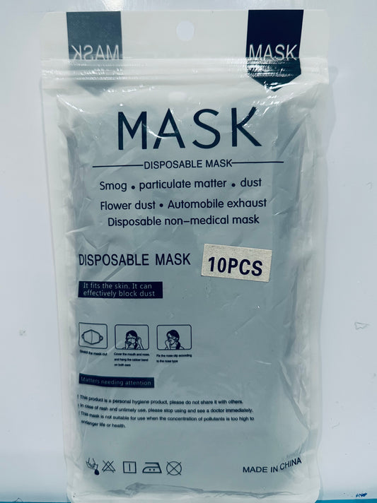 Disposable mask pack of 10