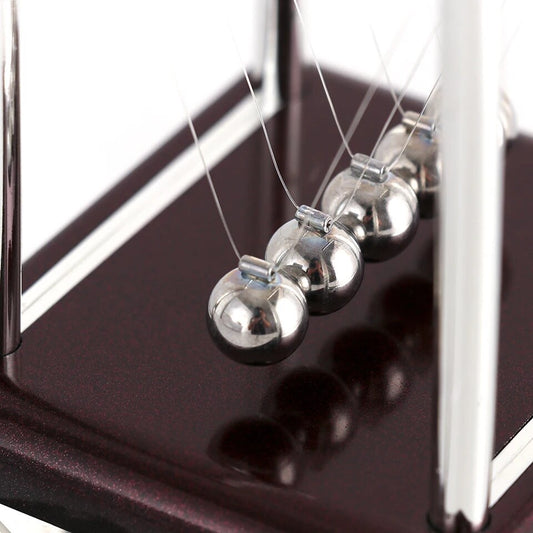 CrNewtons Cradle Steel Balance Ball Desk Table Decor Metal Pendulum Ball Kids Physics Science